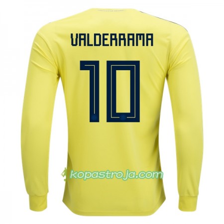 Billiga Fotbollströjor Colombia Valderrama 10 VM 2018 Hemma tröja Långärmad